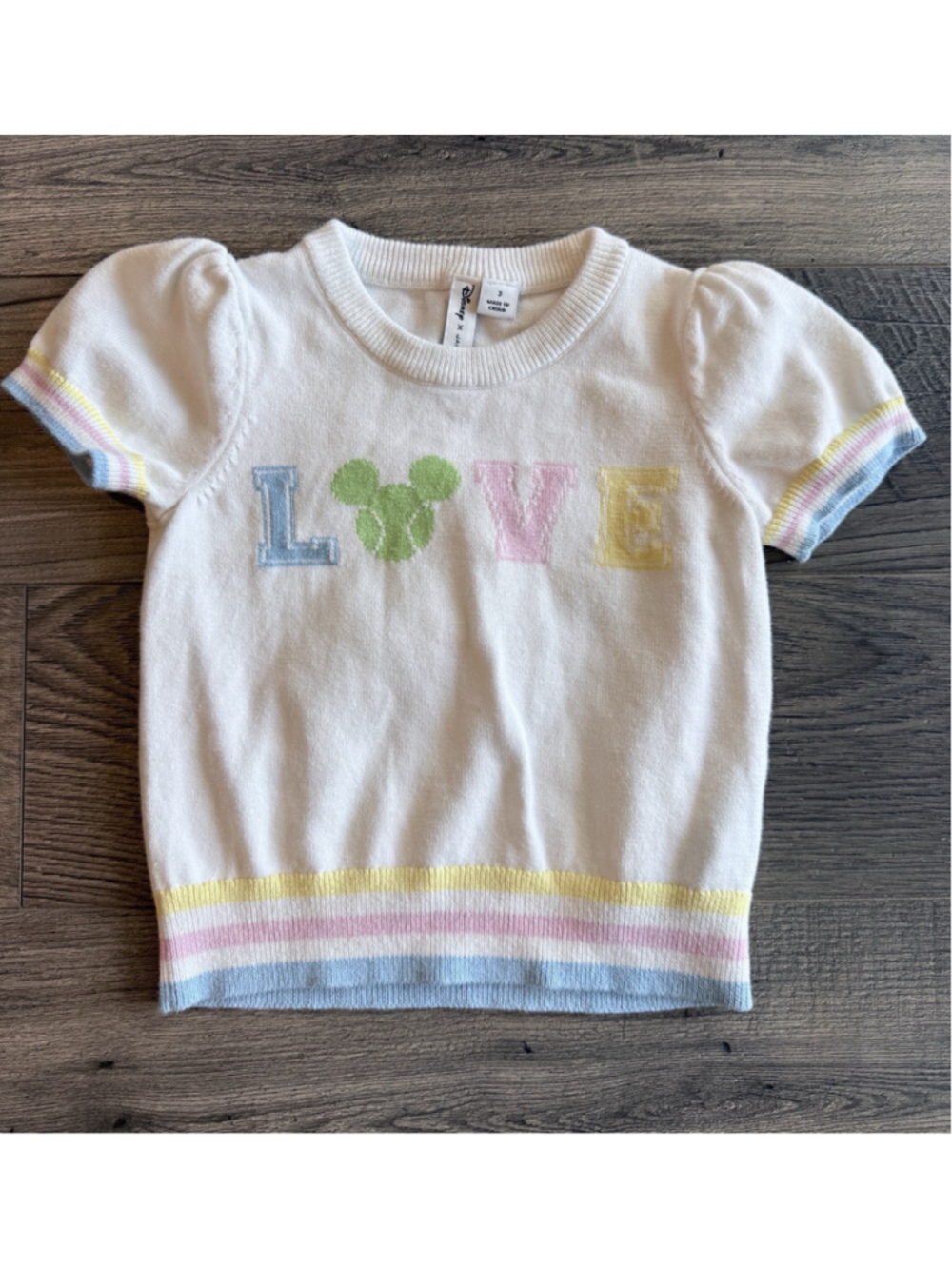 Disney x Janie & Jack Mickey Tennis Sweater SOLDOUT SIZE 3 Pastel Preppy Varsity